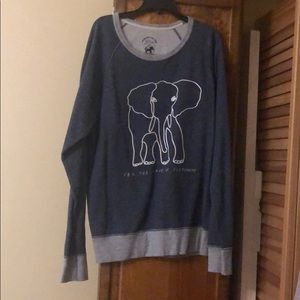 Blue elephant sweater